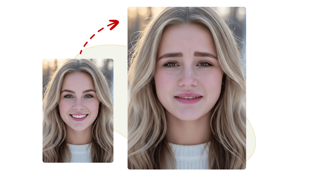 AI sad face meme workflow illustration