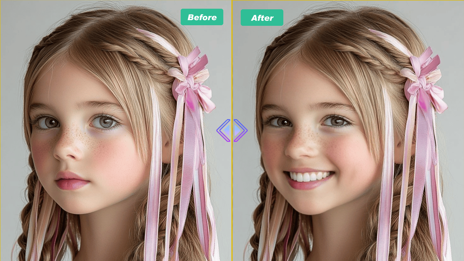 AI smile filter example – placeholder.