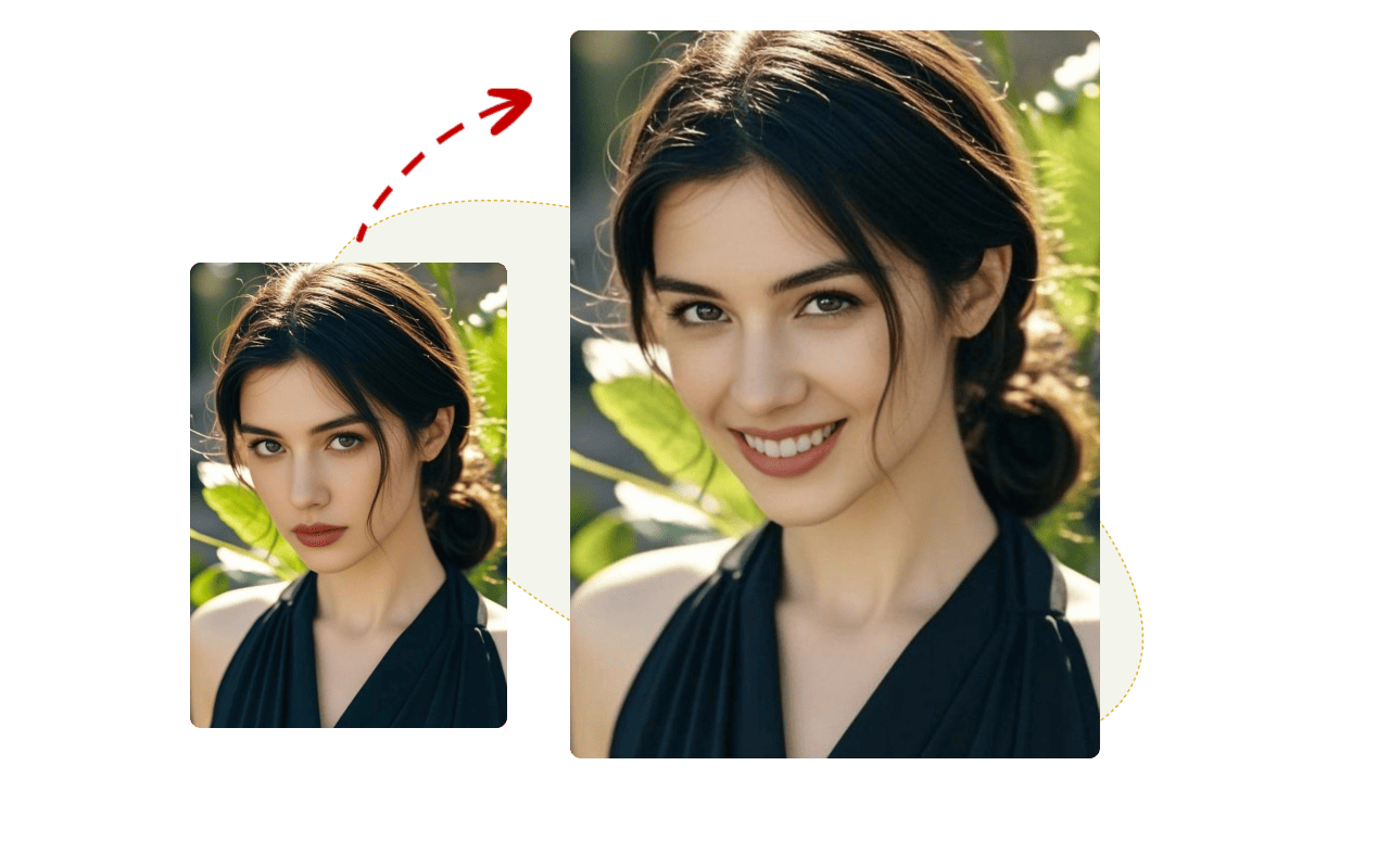smile filter preview showing expression styling