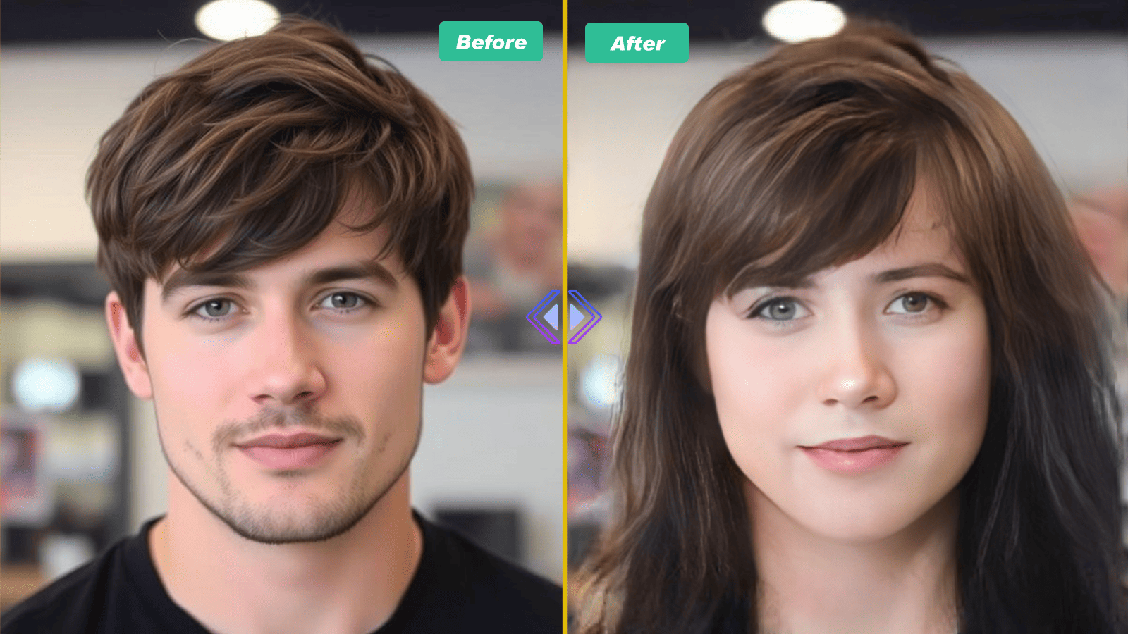 transgender camera example with soft and glam variations, genderbend.