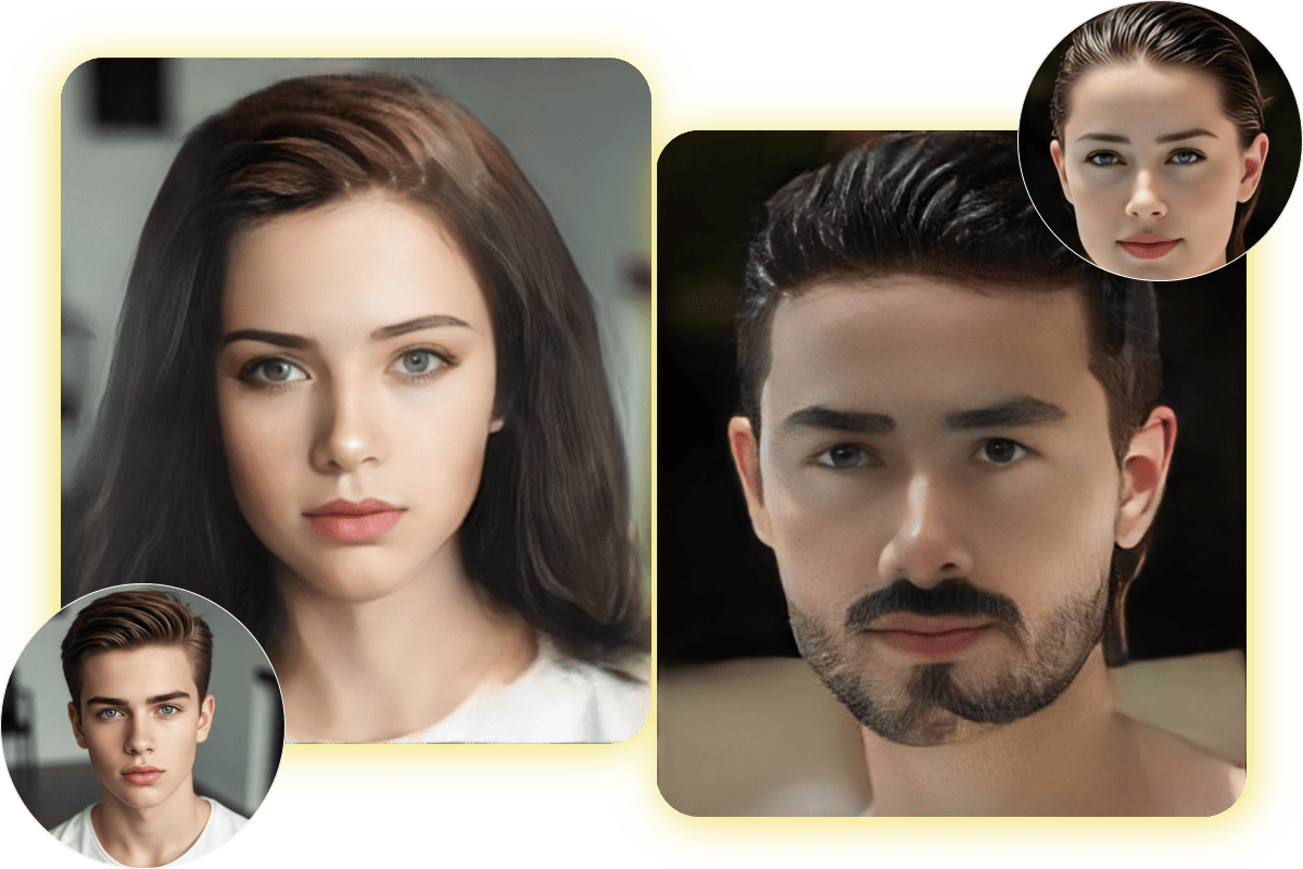 AI gender swap comparison showing feminine-to-masculine transition.